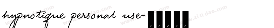 hypnotique personal use字体转换
